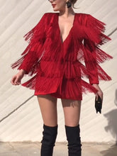 Load image into Gallery viewer, Fashion Sexy Fringed Mini Dress
