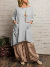 Load image into Gallery viewer, Casual And Comfortable Solid Color Women&#39;S Cotton And Linen Suit
