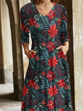 Load image into Gallery viewer, Retro Flower Romantic Elegant Women&#39;S Dress
