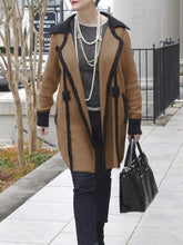 Load image into Gallery viewer, Fashion Design Mid-length Lapel Sweater Coat
