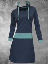 Load image into Gallery viewer, Leisure Sports Hooded Women&#39;S Sweater Dress
