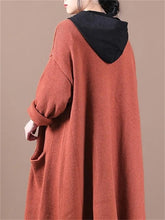 Load image into Gallery viewer, Autumn And Winter Women&#39;S Loose Solid Color Long Sweater Coat
