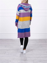 Load image into Gallery viewer, Autumn And Winter Casual Women&#39;S Color Matching Hooded Sweater Coat
