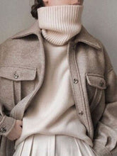 Load image into Gallery viewer, Fashion Casual High Neck Women Knitted Two-Piece Suit
