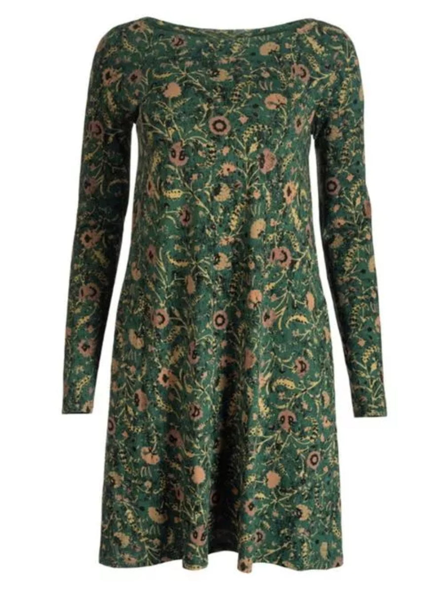 Vintage Printed Casual Women'S Dress