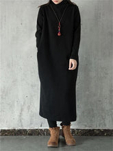 Load image into Gallery viewer, Casual Women&#39;S Turtleneck Sweater Dress
