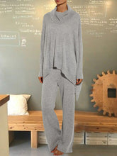 Load image into Gallery viewer, Women&#39;s Loose Solid Color Casual Sweater Two-piece Suit
