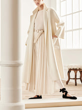 Load image into Gallery viewer, Solid Color Fashion Lapel Long Coat
