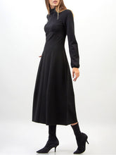 Load image into Gallery viewer, Elegant High Neck Long Sleeve Dress
