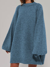 Load image into Gallery viewer, Ladies Fashion Pure Color Woolen Long Sleeve Dress
