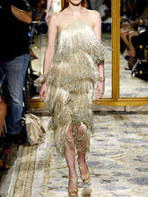 Load image into Gallery viewer, Fashion Fringed Sleeveless Midi Dress
