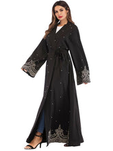 Load image into Gallery viewer, Retro Polka Dot Muslim Women&#39;S Overcoat Long Skirt
