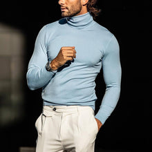 Load image into Gallery viewer, Casual Solid Color Turtleneck Slim Long-Sleeved Sweater
