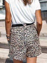 Load image into Gallery viewer, Fashion Leopard Print Jacket and Shorts Two-piece Sets
