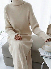 Load image into Gallery viewer, Women&#39;S Solid Color High Neck Long Knitted Dress
