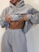 Load image into Gallery viewer, Women&#39;S Fashion Casual Solid Color Hooded Sports Suit
