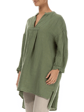 Load image into Gallery viewer, Simple Casual Loose Linen Long Sleeve Blouse
