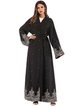 Load image into Gallery viewer, Retro Polka Dot Muslim Women&#39;S Overcoat Long Skirt
