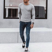 Load image into Gallery viewer, Pure Cotton Fashion Casual Men&#39;S Long Sleeve T-Shirt
