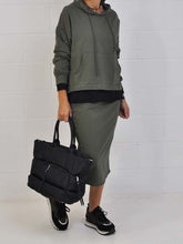 Load image into Gallery viewer, Casual Solid Color Long Sleeve Hooded Two-piece Suit
