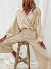 Load image into Gallery viewer, Simple Loose Long Sleeve Blouse High Waist Pants Suit
