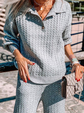 Load image into Gallery viewer, Fashion Casual Long Sleeve Lapel Knit Suit
