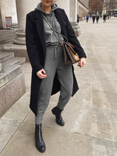 Load image into Gallery viewer, Casual Solid Color Knitted Loose Hooded Two-piece Suit
