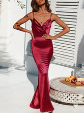 Load image into Gallery viewer, Sexy Solid Color Sling Evening Dress
