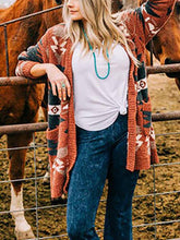 Load image into Gallery viewer, Triangle Pattern Women&#39;s Cardigan Coat

