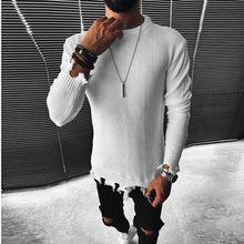 Load image into Gallery viewer, Men&#39;S Fashion Slim Round Neck Solid Color Long Sleeve Sweater
