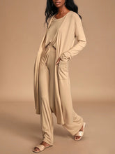 Load image into Gallery viewer, Fashion Casual Loose Round Neck Top Pants and Coat Suit
