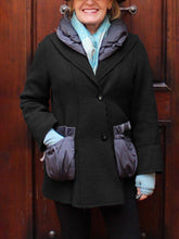 Load image into Gallery viewer, Fashion Stitching Contrast Color Woolen Old Women&#39;s Jacket
