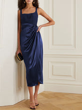 Load image into Gallery viewer, Pure Color Sling Slim Midi Dress
