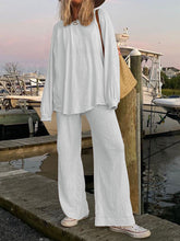 Load image into Gallery viewer, Round Neck Long Sleeve Trousers Women&#39;s Suit
