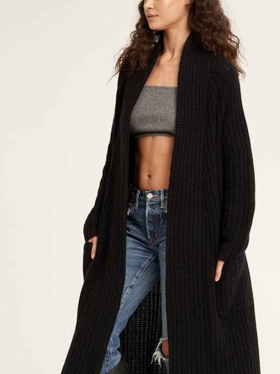 Fashion Loose Casual Cardigan Long Knit Coat