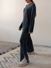 Load image into Gallery viewer, Casual Knitted Wide-Leg Pants Suit
