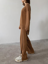 Load image into Gallery viewer, Casual Knitted Wide-Leg Pants Suit
