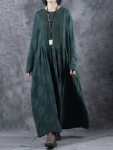 Load image into Gallery viewer, Vintage Loose Twist Stitching Women&#39;S Dress
