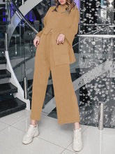 Load image into Gallery viewer, Simple Casual Loose Long-Sleeved Top Pants Suit

