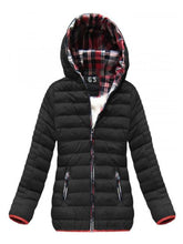 Load image into Gallery viewer, Women&#39;S Warm Solid Color Pocket Zipper Hooded Cotton Jacket
