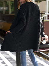 Load image into Gallery viewer, Solid Color Casual Knit Sweater Coat Open Front Cardigan
