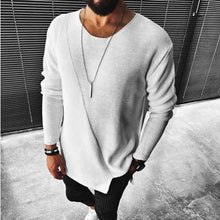 Load image into Gallery viewer, Casual Solid Color Irregular Long-Sleeved Knitted Sweater

