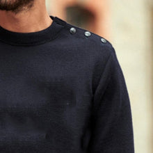 Load image into Gallery viewer, Pure Color Casual Round Neck Long Sleeve Knitted Sweater
