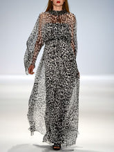 Load image into Gallery viewer, Fashion Leopard Print Long Sleeve Dress
