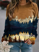 Load image into Gallery viewer, Fashion Casual Long-sleeved Landscape Print Top
