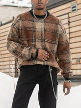Load image into Gallery viewer, Men&#39;S Fashion Plaid Casual Long Sleeve Sweater
