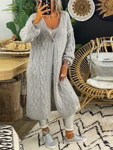 Load image into Gallery viewer, Solid Color Knitted Long Cardigan Jacket
