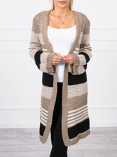 Load image into Gallery viewer, Autumn And Winter Casual Women&#39;S Color-Blocking Long Sweater Coat
