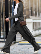 Load image into Gallery viewer, Fashion Casual Loose Solid Color Long-sleeved Jacket Two-piece Suit
