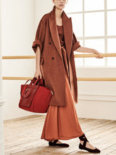 Load image into Gallery viewer, Fashion Casual Warm Double-Breasted Long Coat
